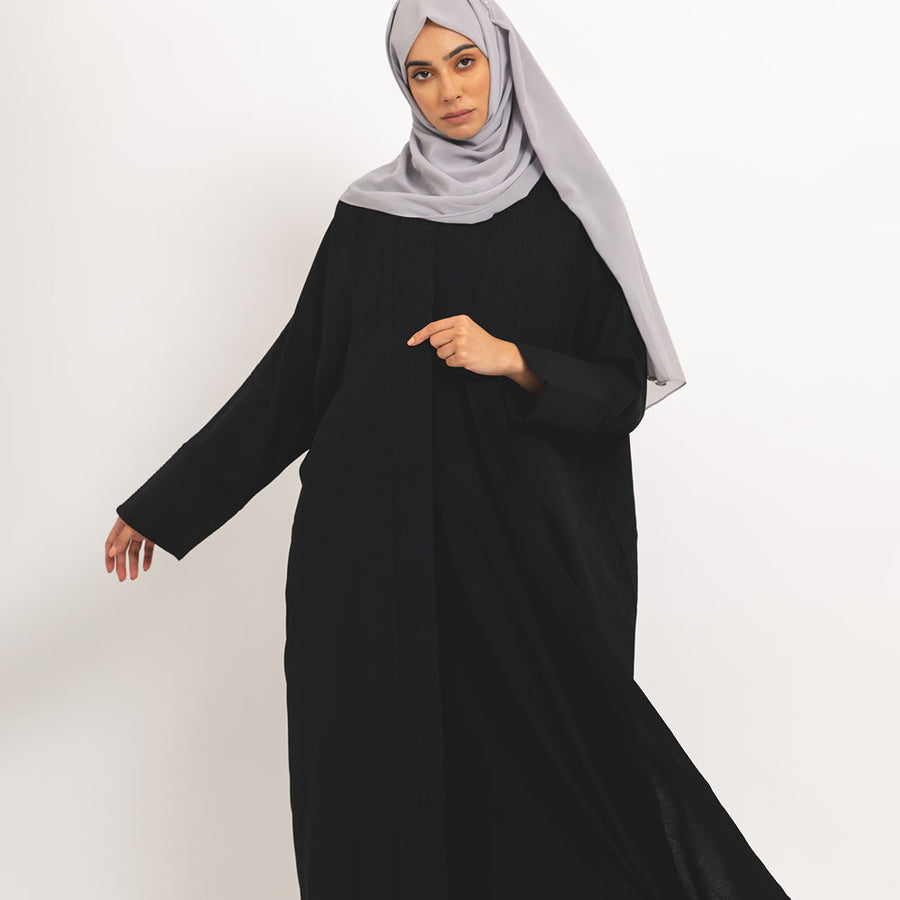 Kimono formel noir 2 pièces avec robe nuisette