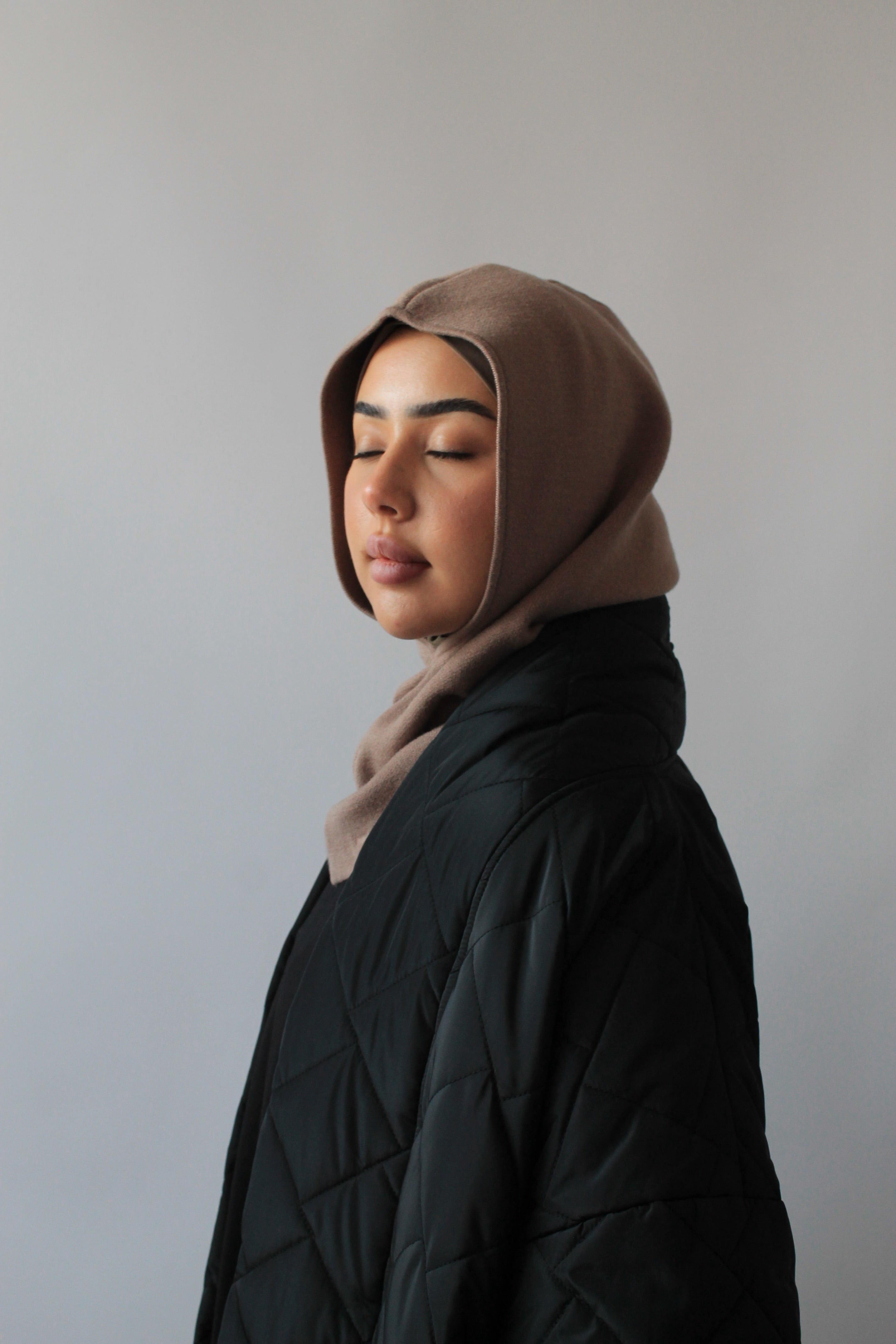 CAGOULE EN MAILLE FINE Marron